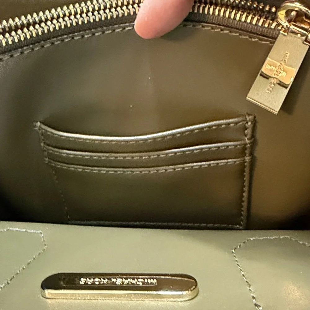 Michael Kors Olive Green Leather Satchel